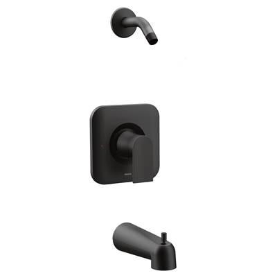 Genta Matte Black Posi-Temp Single-Handle Tub/Shower Trim Only by Moen