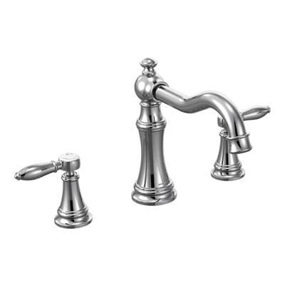 Moen Ts22103 Weymouth Two-Handle High Arc Roman Tub Faucet, Chrome by Moen