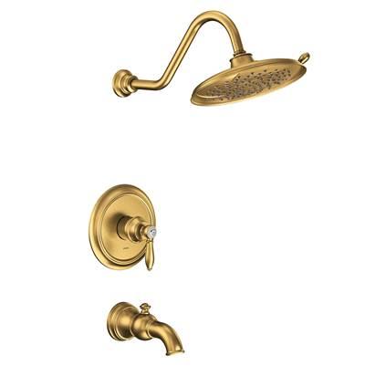 Moen Weymouth M-CORE 2-Series Eco Performance 1-Handle Tub and Shower Trim Kit in Brushed Gold (Valve Sold Separately) by Moen