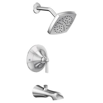 Moen Flara Posi-Temp Rain Shower 1-Handle Tub and Shower Faucet Trim Kit in Chrome (Valve Sold Separately) by Moen