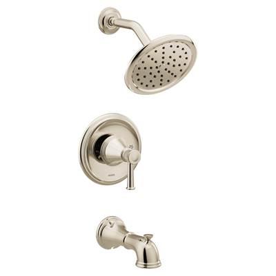 Belfield Single-Handle 1-Spray Posi-Temp Tub and Shower Faucet Trim Kit in Polished Nickel (Valve Sold Separately) by Moen