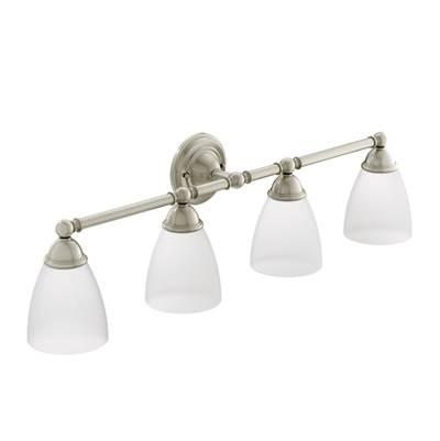 Moen Brushed Nickel Four Globe Bath Light by Moen