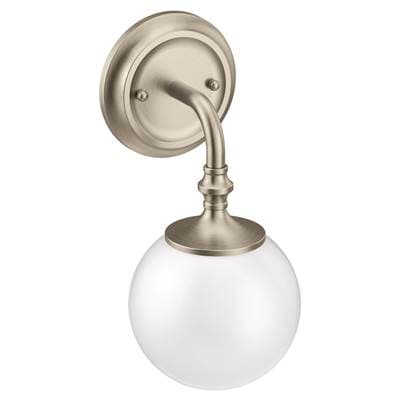 Moen Brushed Nickel One Globe Bath Light