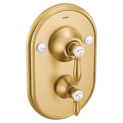 Moen Weymouth Posi-Temp with Built-in 3-Function Transfer Valve Trim Kit, Valve Required, Brushed Gold by Moen