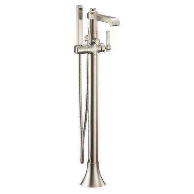 Moen Flara One-Handle Freestanding Floor Mount Tub Filler with Handshower, Brushed Nickel by Moen