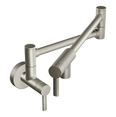 Moen Modern Wall Mount Swing Arm Folding Pot Filler Kitchen Faucet, Spot Resist Stainless by Moen