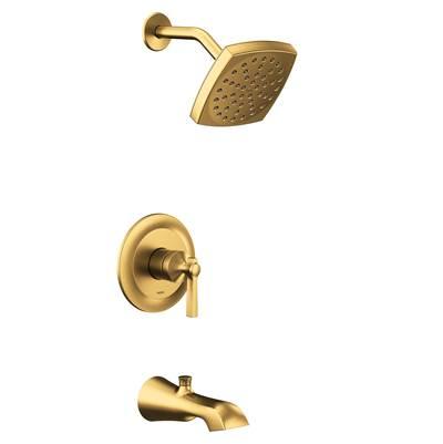 Moen Flara M-CORE 2-Series Eco Performance 1-Handle Tub and Shower Trim Kit in Brushed Gold (Valve Sold Separately) by Moen