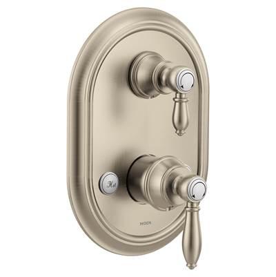 Moen Weymouth M-CORE 3-Series 2-Handle Shower Trim with Integrated Transfer Valve in Brushed Nickel (Valve Sold Separately) by Moen