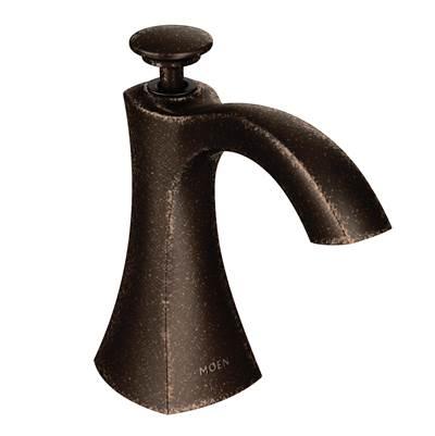 Moen Transitional Deck Mounted Kitchen Soap Dispenser with Above the Sink Refillable Bottle, Oil Rubbed Bronze by Moen