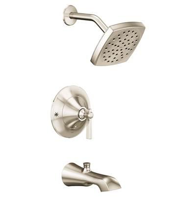 Moen Flara Posi-Temp Rain Shower 1-Handle Tub and Shower Faucet Trim Kit in Polished Nickel (Valve Sold Separately) by Moen