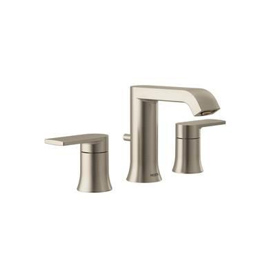 Moen Genta LX Two-Handle Widespread Modern Bathroom Faucet, Valve Required, Brushed Nickel by Moen