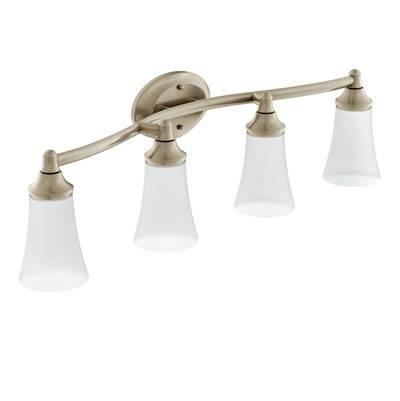 Moen Brushed Nickel Four Globe Bath Light by Moen