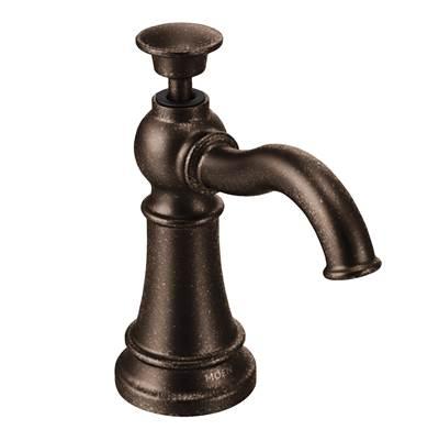 Moen Traditional Deck Mounted Kitchen Soap Dispenser with Above the Sink Refillable Bottle, Oil Rubbed Bronze by Moen