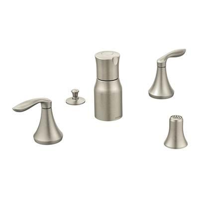Moen Eva 2-Handle Bidet Faucet Trim Kit in Brushed Nickel (Valve Sold Separately) by Moen