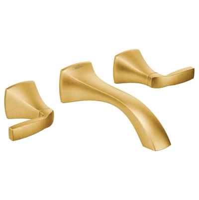 Moen Voss Wall Mount 2-Handle Low-Arc Lavatory Faucet Trim Kit in Brushed Gold (Valve Sold Separately) by Moen