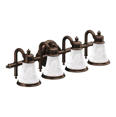Moen Oil Rubbed Bronze Four Globe Bath Light by Moen