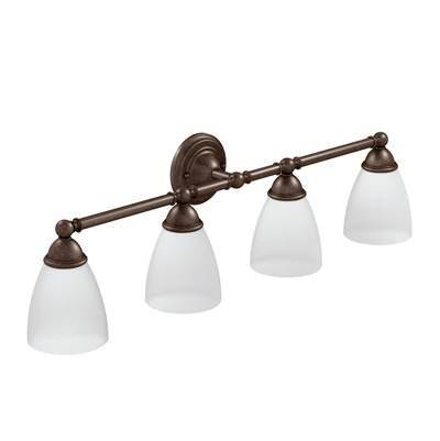 Moen Oil Rubbed Bronze Four Globe Bath Light by Moen