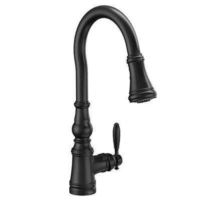 Moen Weymouth 1-Handle Kitchen Faucet in Matte Black by Moen