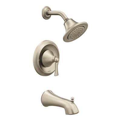 Moen Wynford Single-Handle 1-Spray Tub and Shower Faucet Trim Kit in Brushed Nickel (Valve Sold Separately) by Moen