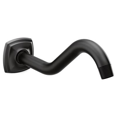 Moen Curved Shower Arm with Wall Flange - Matte Black by Moen
