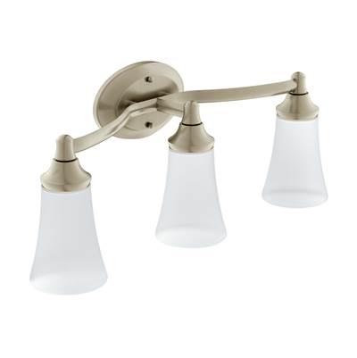 Moen Brushed Nickel Three Globe Bath Light by Moen