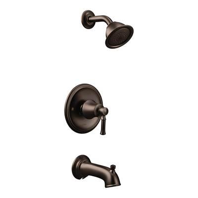 Moen Dartmoor Posi-Temp Watersense 1-Handle Wall-Mount Tub and Shower Faucet Trim Kit in Oil Rubbed Bronze(Valve Sold Separately) by Moen