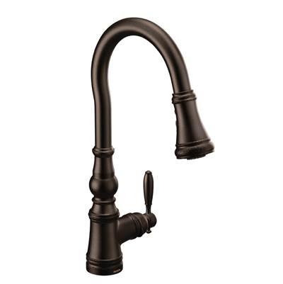 Moen Weymouth Shepherd''s Hook Pulldown Kitchen Faucet Featuring Metal Wand with Power Boost, Oil-Rubbed Bronze - Oil Rubbed Bronze by Moen