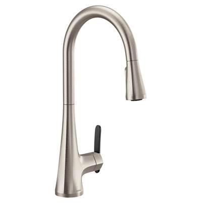 Moen Sinema Single-Handle Pull-Down Sprayer Kitchen Faucet with Power Clean and 2 Handle Options in Spot Resist Stainless by Moen