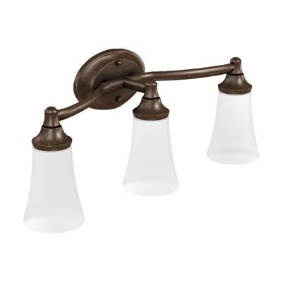 Moen Oil Rubbed Bronze Three Globe Bath Light by Moen