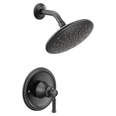Moen Dartmoor 1-Handle Posi-Temp Shower Only Trim Kit with Eco-Performance Rainshower in Matte Black by Moen