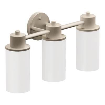Moen Brushed Nickel Three Globe Bath Light by Moen