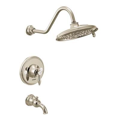 Moen Weymouth 1-Handle Posi-Temp Eco-Performance Tub and Shower Trim Kit in Nickel (Valve Sold Separately) - Polished Nickel by Moen