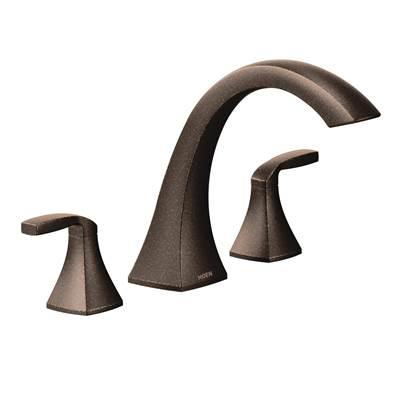 Moen Voss 2-Handle Deck-Mount High-Arc Roman Tub Faucet Trim Kit in Oil Rubbed Bronze (Valve Sold Separately) by Moen