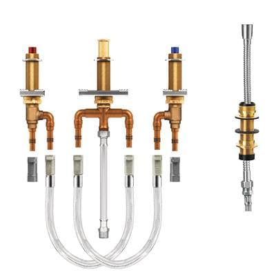 Moen Two-Handle Roman Tub Adjustable Valve with Shower Diverter, 1/2-Inch CPVC PEX Connection - N/A or unfinished