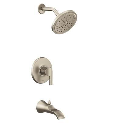 Moen Doux M-CORE 2-Series Eco Performance 1-Handle Tub and Shower Trim Kit in Brushed Nickel (Valve Sold Separately) by Moen