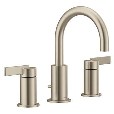 Moen Cia 8 in. Widespread 2-Handle High-Arc Bathroom Faucet Trim Kit in Brushed Nickel (Valve Sold Separately) by Moen