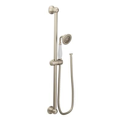 Moen Weymouth Traditional Eco-Performance Handshower Handheld Shower with 30-Inch Slide Bar and 69-Inch Metal Hose, Brushed Nickel by Moen