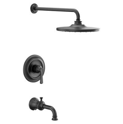 Colinet M-CORE 2-Series Eco Performance 1-Handle Tub and Shower Trim Kit in Matte Black (Valve Sold Separately) by Moen