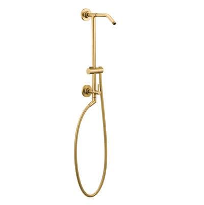 Moen Shower Rail System with 2-Function Diverter in Brushed Nickel (Valve Sold Separately) - Brushed Gold