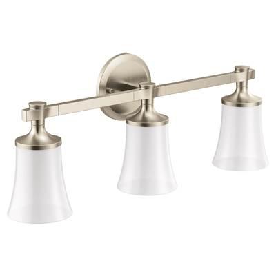 Moen Brushed Nickel Three Globe Bath Light by Moen