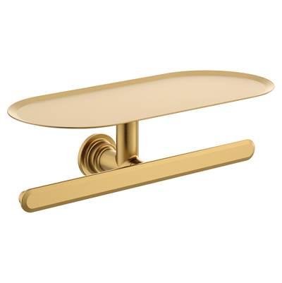 Brushed Gold Double Paper Holder by Moen