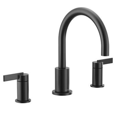 Moen Cia 2-Handle High-Arc Deck Mount Roman Tub Faucet Trim Kit in Matte Black (Valve Sold Separately) by Moen