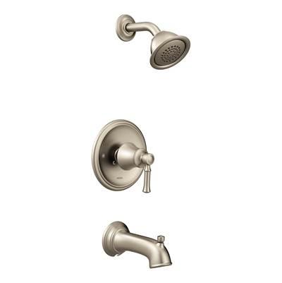 Moen Dartmoor Posi-Temp Single-Handle Wall-Mount Faucet Trim Kit in Spot Resist Brushed Nickel (Valve Sold Separately) by Moen
