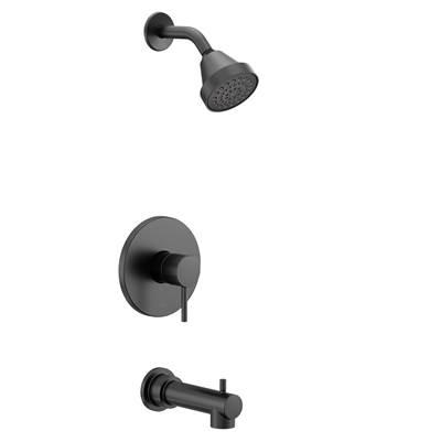 Align M-CORE 2-Series Eco Performance 1-Handle Tub and Shower Trim Kit in Matte Black (Valve Sold Separately) by Moen