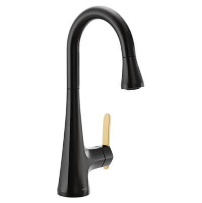 Moen Sinema Single-Handle Pull-Down Sprayer Bar Faucet Featuring Reflex and 2-Handle Options in Matte Black by Moen
