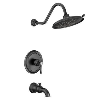 Moen Weymouth M-CORE 2-Series Eco Performance 1-Handle Tub and Shower Trim Kit in Matte Black (Valve Sold Separately) by Moen
