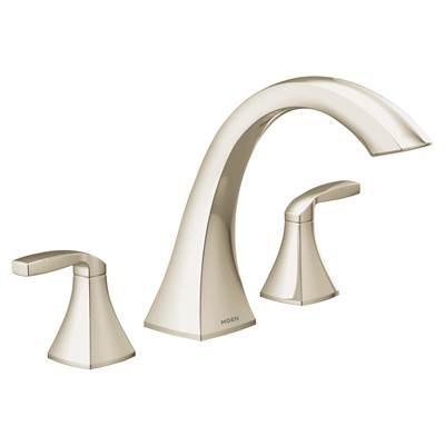Moen Voss 2-Handle Deck-Mount High-Arc Roman Tub Faucet Trim Kit in Polished Nickel (Valve Sold Separately) by Moen