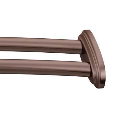 Old World Bronze Adjustable Curved Shower Rod by Moen