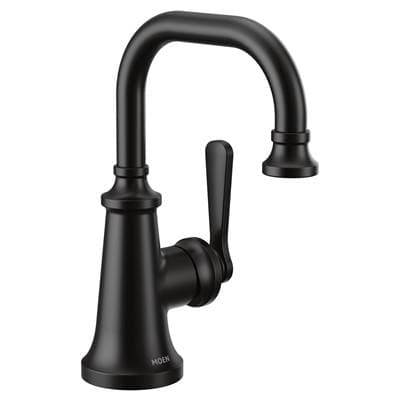 Moen Colinet One-Handle Single Hole Traditional Bathroom Sink Faucet in Matte Black