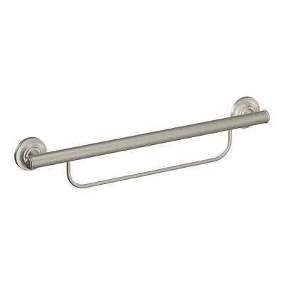 Moen Brushed Nickel 24'' Grab Bar with Towel Bar by Moen